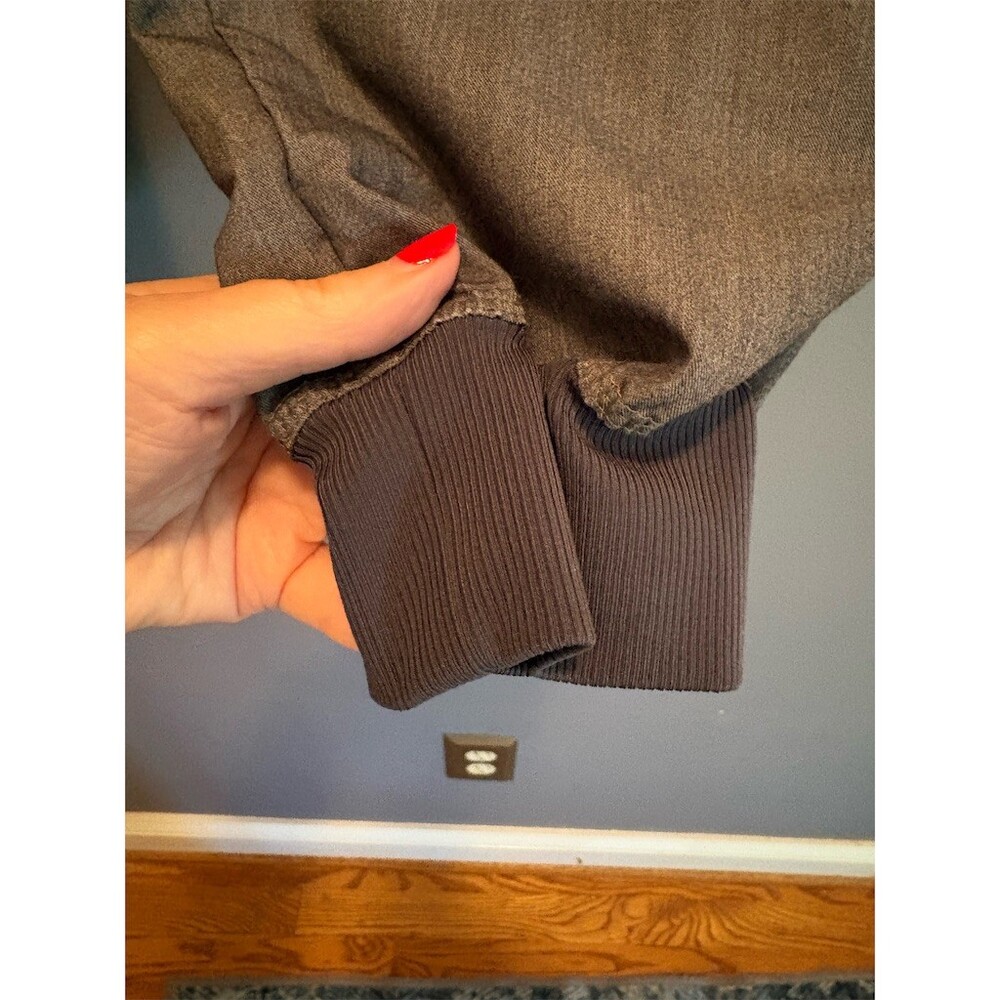 Med Couture Scrub Jogger Pants Womens XL Gray Drawstring Pockets Ribbed - Picture 4 of 11